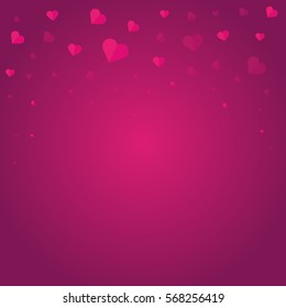 Happy Valentines Day. Background with hearts. Vector flat illustration