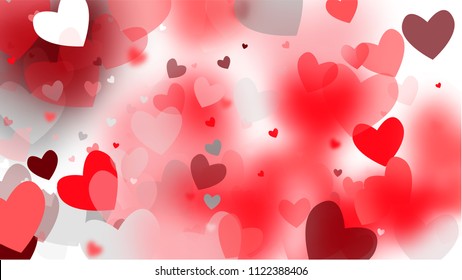  Happy Valentine's Day Background.  Illustration for your  Happy Valentine's Day Design.  Valentines Background for Greeting Card, Invitation, Banner, Wallpaper, Flyer. Vector illustration.