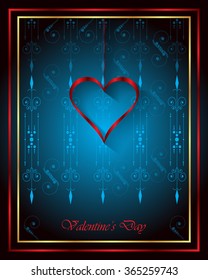 Happy Valentine's Day background. Layout with space for text for your dinner invitation.