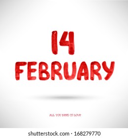 Happy Valentines Day background. I Love You background.14 February.Vector illustration