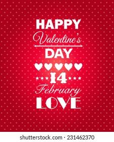 Happy Valentines Day background. I Love You background.14 February.Vector illustration