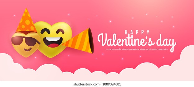 Happy valentine's day background with lovely heart