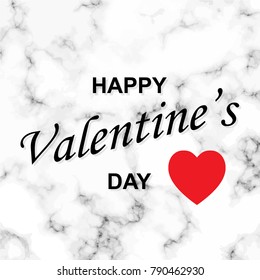 Happy Valentines day background with marble texture