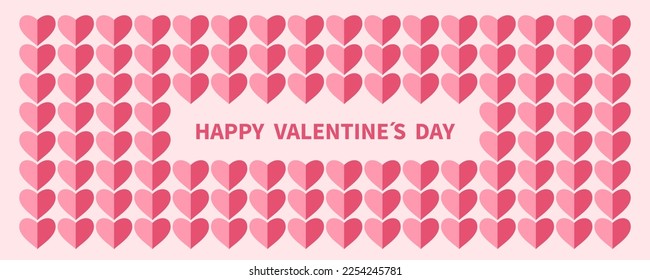 Happy Valentines Day. Background in modern geometric style for cards, posters, decoration, Valentines card. Vector illustration.
