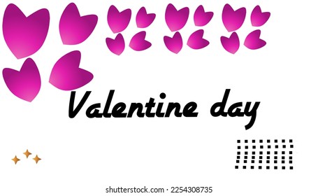 Happy Valentine's day background. Valentine's day with pink love. Valentine's day background, poster, banner, banner. Vector illustration.
