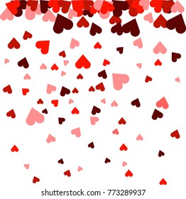 Happy Valentine's day. background of red hearts