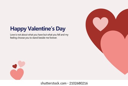 diseño simple del fondo del día de San Valentín feliz. 