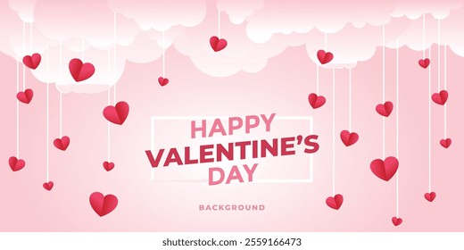 Happy valentines day background sweet pink