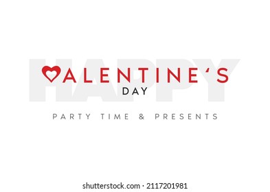 Happy Valentine's day background with two heart patterns and typography of happy valentine text. Vector illustration. Wallpaper, flyers, invitations, posters, brochures, banners.