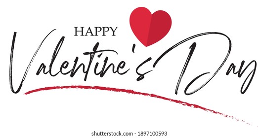 Happy Valentines Day background typography with love free ector