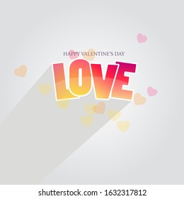 Happy Valentine's day background vector with hearts