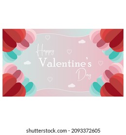 happy valentines day background vector design with love vector 