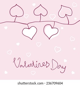 Happy Valentine's Day background. Vector illustration.
