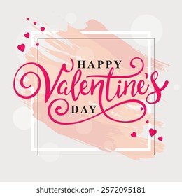 Happy valentine's day background. Vector illustration of Happy Valentines Day social media feed template
