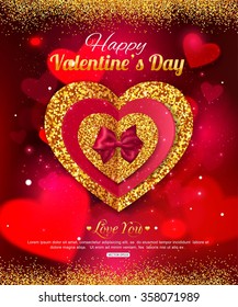 Happy Valentine's Day Background. Vector EPS 10.