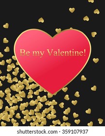 Happy Valentine's Day Background. Vector illustration