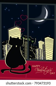 Happy Valentines day background. Vector illustration.