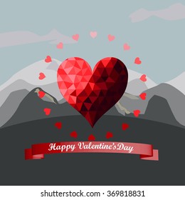 Happy Valentine's Day background,card vector illustration