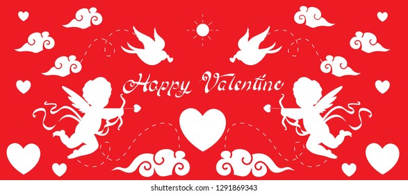 Happy Valentines Day , badge and icon. Romantic quote postcard, card, invitation, banner template. Love lettering typography on textured background