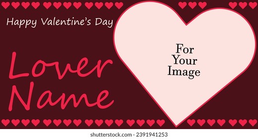 Happy Valentines day banner background. valentines day greeting card with hearts 