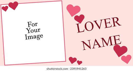 Happy Valentines day banner background. valentines day greeting card with hearts 