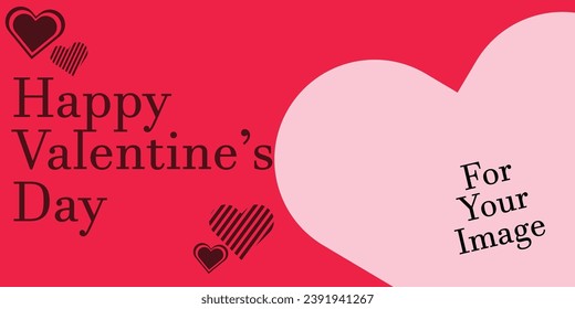 Happy Valentines day banner background. valentines day greeting card with hearts 