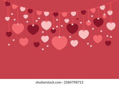Happy Valentine's day banner background with heart.