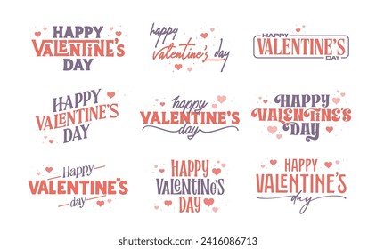 Feliz cumpleaños de pancartas de San Valentín.