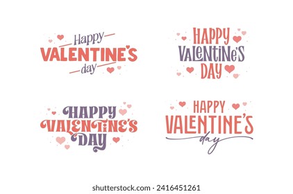Happy Valentine's Day banner bundle.