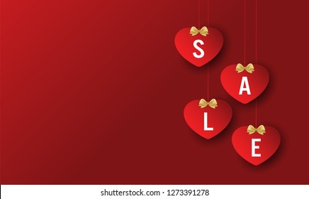 happy valentine's day banner design