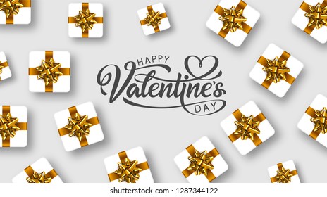 Happy Valentine's Day banner design. Vector Illustration.