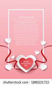 happy valentine's day banner design. vector illustration