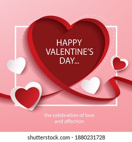 happy valentine's day banner design. vector illustration