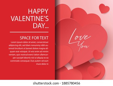 happy valentine's day banner design.  vector illustration