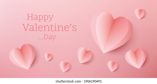 happy valentine's day banner design.  vector illustration