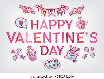 happy valentine's day banner design for website vector 