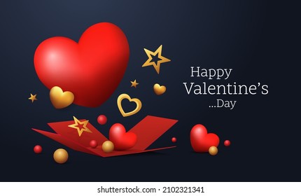 happy valentine's day banner design. vector illustration