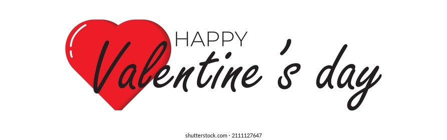 Happy Valentine's day banner design template. Editable in vector. Beautiful color backgrond