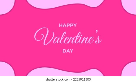 HAPPY VALENTINE'S DAY BANNER DESIGN. SUITABLE TO USE ON VALENTINE'S DAY EVENT