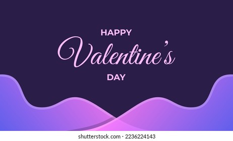 Happy Valentine's Day Banner Design. Suitable to use on Valentine's Day Event
