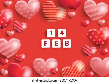 Happy Valentine's Day Banner Illustration