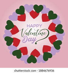 Happy valentine's day banner. Paper cut red heart, cherry flowers, white background. Holiday design for happy valentine day greeting card, poster, banner, paper cutout art style. Vector illustration