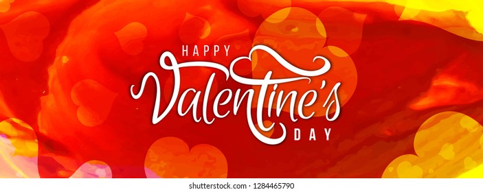 Happy Valentine's Day banner stylish template
