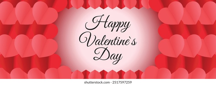 Happy Valentines Day banner. Valentine Day greeting card. Happy valentine`s day love poster