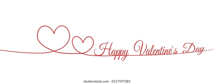 Happy Valentines Day banner. Valentine Day greeting card. Happy valentine`s day love poster