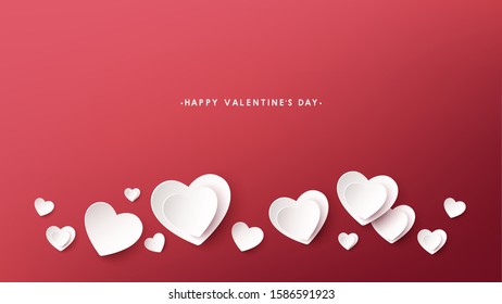 happy valentine's day banner vector design