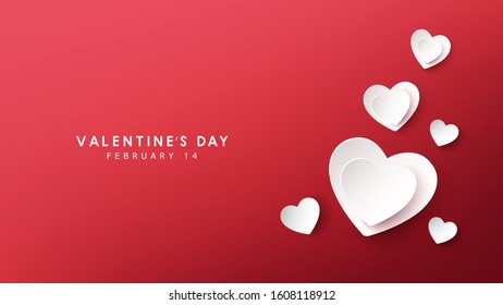 happy valentine's day banner vector desige