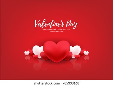 happy valentines day banner vector design