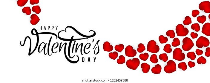 Happy Valentine's Day beautiful banner template