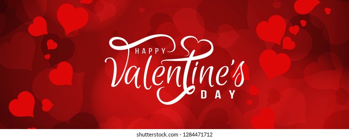 Happy Valentine's Day beautiful banner template